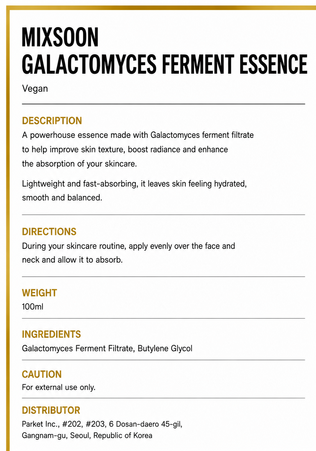 Mixsoon Galactomyces Ferment Essence 100ml