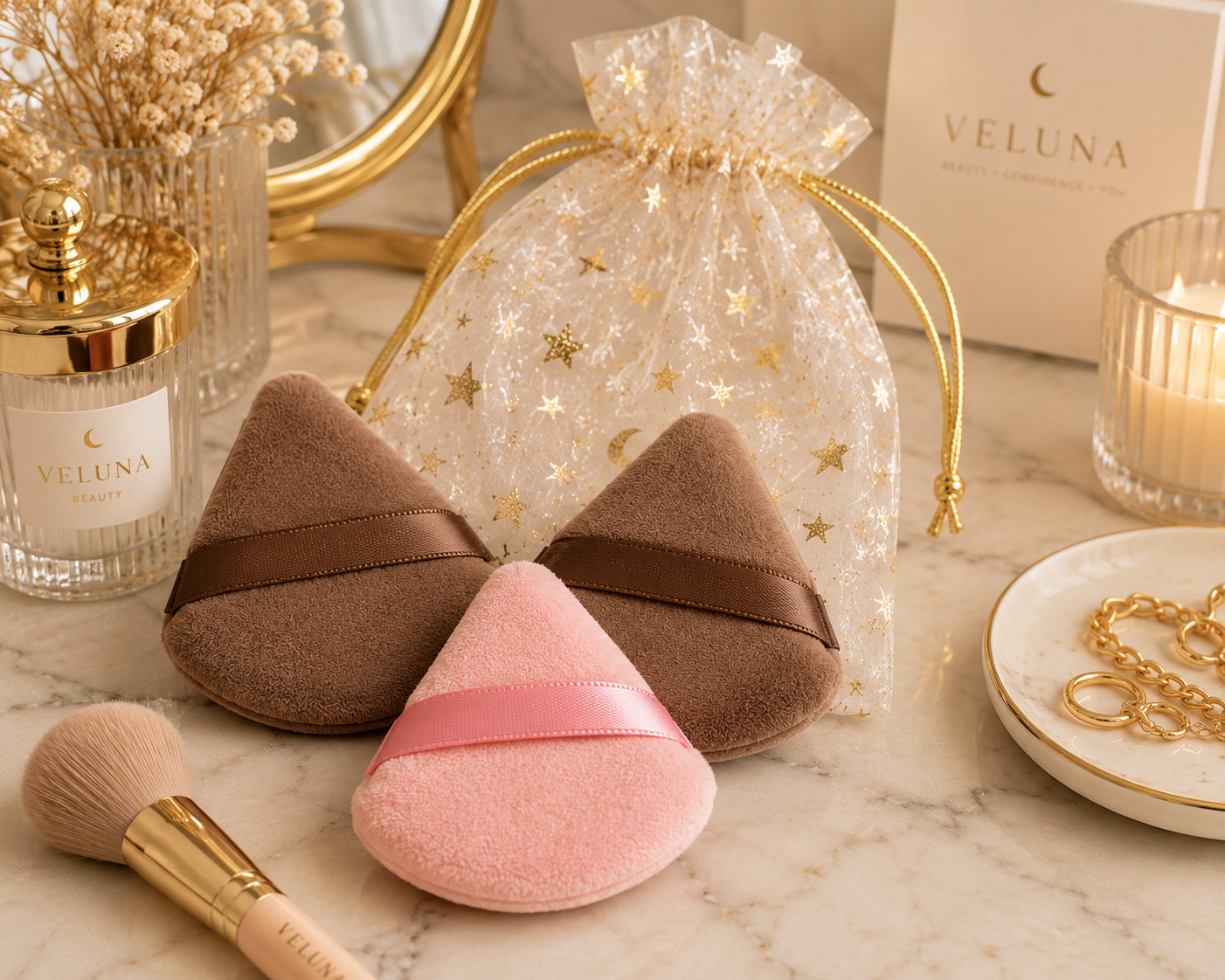 Powder Triangle Puff Pads Bundle of 3